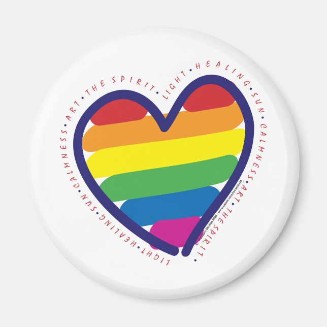 Imã Coração Espírito orgulho gay (Frente)