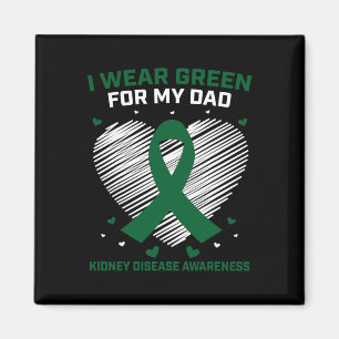 Imã Coração Eu Visto Verde Para Minha Doença Renal Pai
