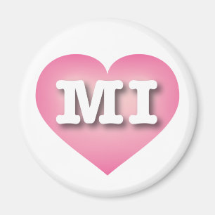 Imã Coração Fade Rosa MIchigan - Grande Amor