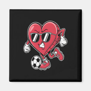 Imã Coração Fofo Jogando Futebol Dia dos Namorados Fut
