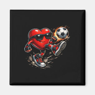 Imã Coração Fofo Jogando Futebol Dia dos Namorados Fut