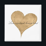 Imã Coração Glitter Glam Gold<br><div class="desc">Coração de Ouro Glam Glitter (imagem de glitter) casamento personalizado ou qualquer ocasião</div>