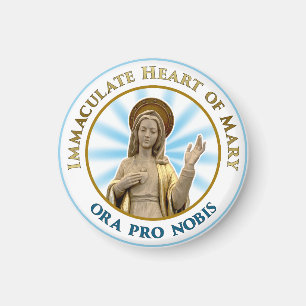 Imã Coração Imaculado de Mary Ora Pro Nobis
