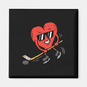 Imã Coração Jogando Hockey Dia de os namorados Amor Es