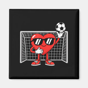 Imã Coração Legal Crianças Jogando Futebol Dia dos Nam