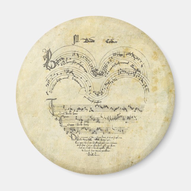 Imã Coração Manuscrito Medieval (Frente)