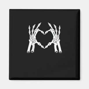 Imã Coração - Mão do Esqueleto Halloween