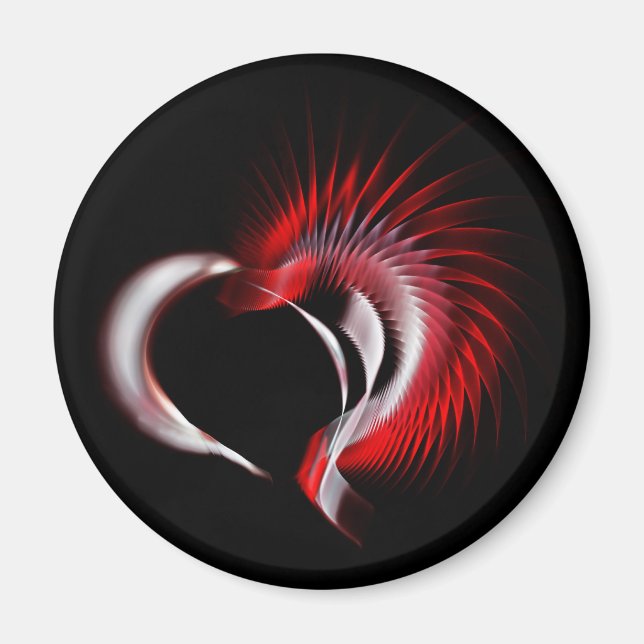 Imã Coração Metálico (Frente)