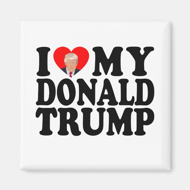 Imã Coração Meu Donald Trump 47º Presidente (Frente)