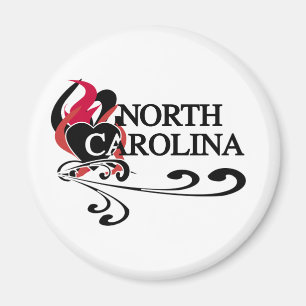 Imã Coração North Carolina do fogo
