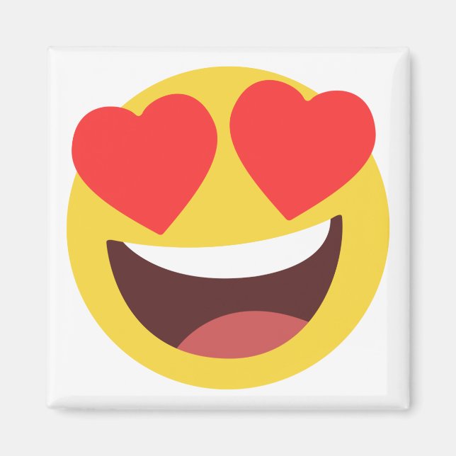 Imã Coração Olhos Emoji (Frente)