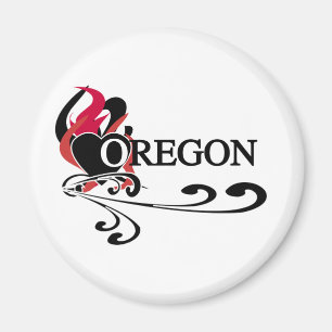 Imã Coração Oregon do fogo