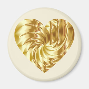 Imã Coração ouro (Dourada forma de amor)