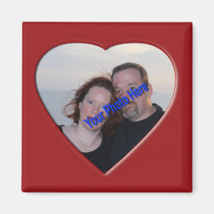 Imã Coração personalizado da foto dado forma