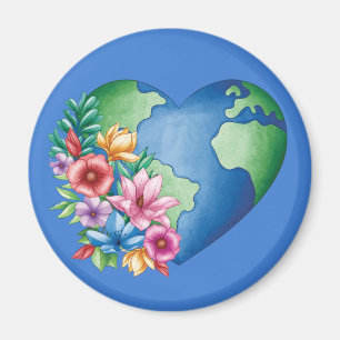 Imã Coração Planeta Terra
