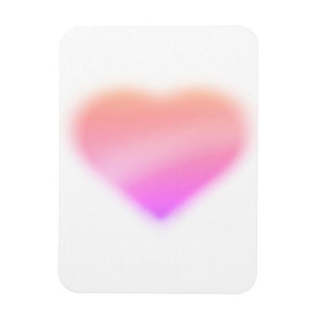 Ímã coração rosa (Vertical)