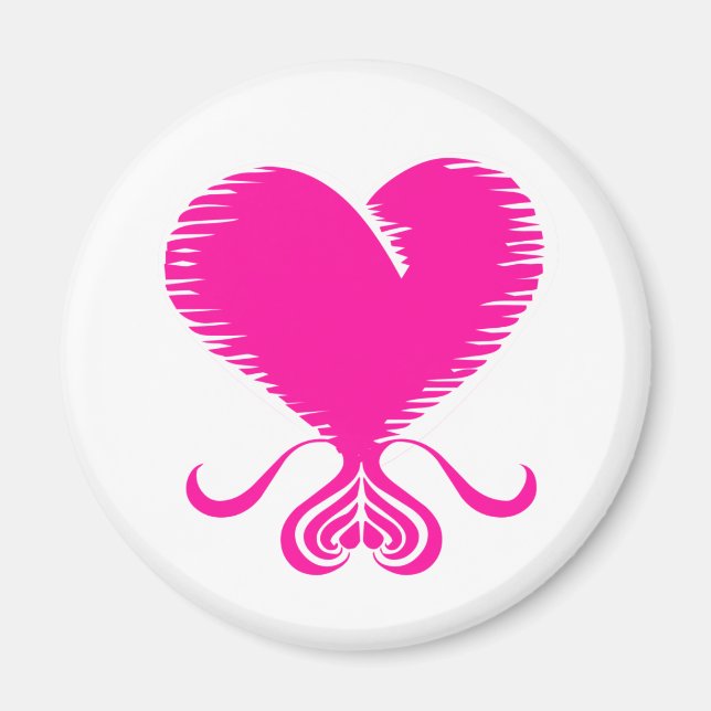 Imã Coração Rosa (Frente)