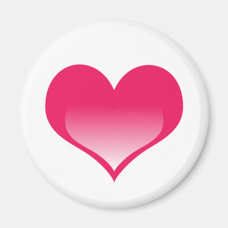 Imã Coração Rosa Brilhante