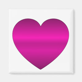 Imã Coração Rosa Brilhante