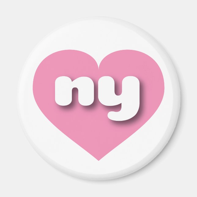 Imã Coração rosa de Nova York - Eu amo ny (Frente)