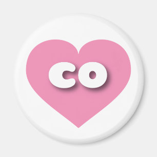Imã Coração rosa do Colorado - Eu adoro coco