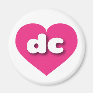 Imã Coração Rosa Quente DC - amor