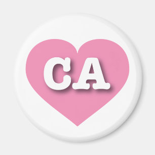 Imã Coração Rosa Sólido da Califórnia - Grande Amo