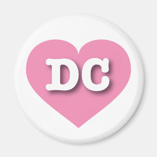 Imã Coração Rosa Sólido DC - Grande Amor