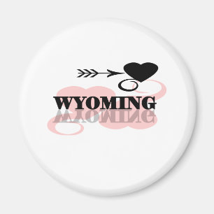 Imã Coração Rosa Wyoming