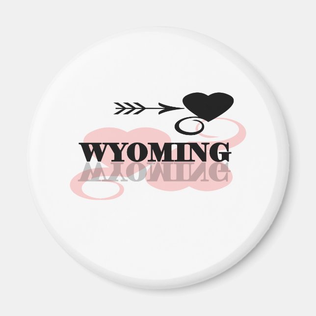 Imã Coração Rosa Wyoming (Frente)