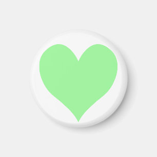 Imã Coração verde pálido bonito