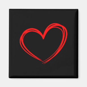 Imã Coração Vermelho Amor Legal Coração Gráfico Dia do