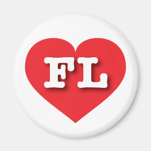 Imã Coração Vermelho da Flórida - Grande Amor