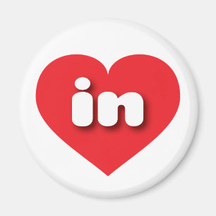 Imã Coração vermelho de Indiana - Eu adoro