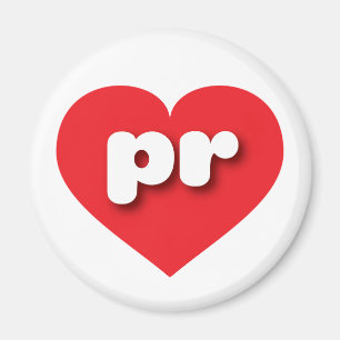 Imã Coração Vermelho de Porto Rico - amor
