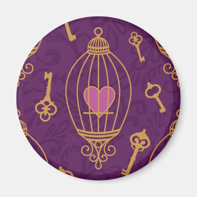 Imã Corações-chaves-padrão (Frente)