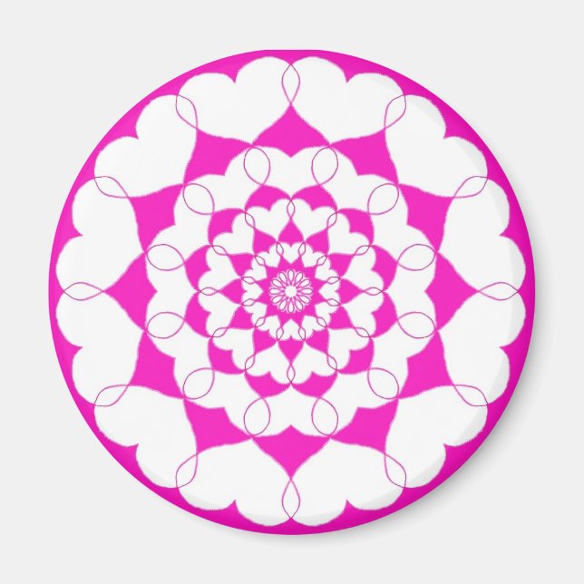 Imã Corações Coletivos Rosa (Frente)