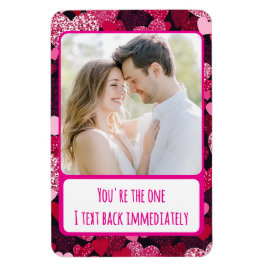 Ímã Corações Cor-de-Rosa Cintilante Enviar Texto Imedi