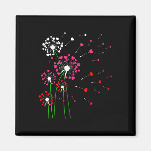 Imã Corações Dandelions Flores Amante Dia dos Namorado