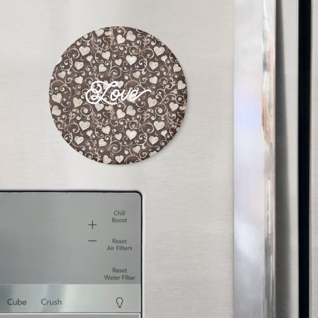Imã Corações de Creme Marrom (In Situ (Fridge))