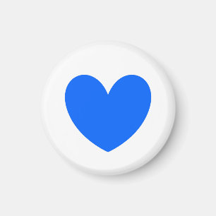 Imã Corações de polca azul em branco