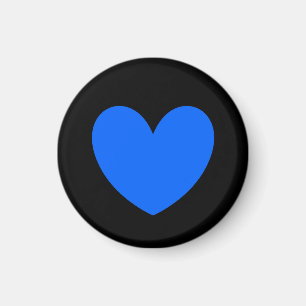 Imã Corações de polca azul em preto