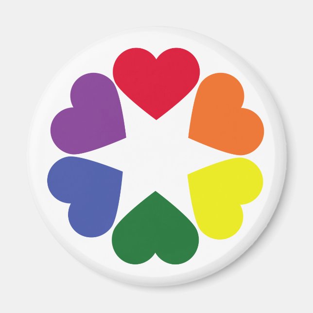 Imã Corações do orgulho LGBT (Frente)
