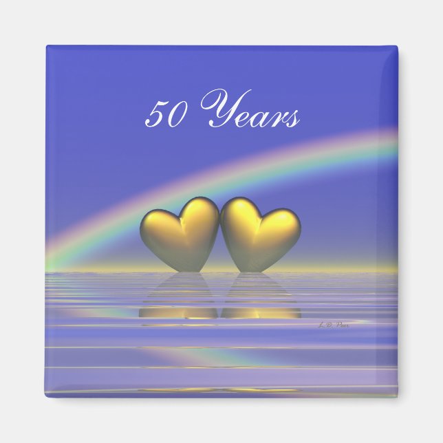 Imã Corações do Ouro do 50º aniversário (Frente)