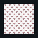 Imã Corações Dourado Brilhante em Fundo Branco<br><div class="desc">O padrão de Corações Dourados Rosa com Brilho Simétrico apresenta um design delicado e elegante que irradia charme e sofisticação. Cada coração é meticulosamente organizado em um layout simétrico, brilhando com um efeito de brilho dourado rosa luxuoso. Contra um fundo branco crocante, este padrão oferece um contraste refinado, tornando-o atraente...</div>