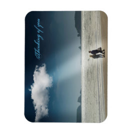 Ímã Corações em uma praia.