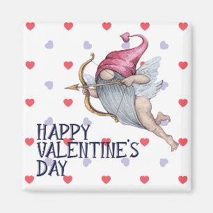 Imã Corações Engraçado Namorados Cupido Gnomo