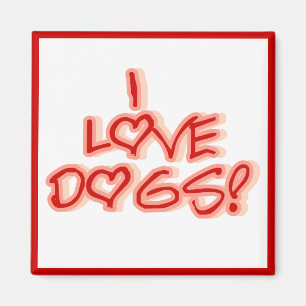 Imã Corações eu amo o camiseta e os presentes dos cães