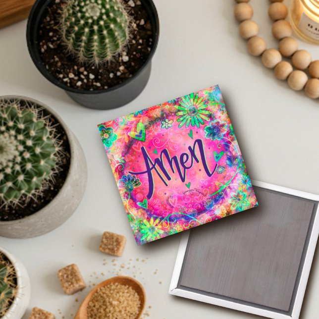 Imã Corações Florais Cor-de-Rosa Bonito Tendência Whim (Criador carregado)