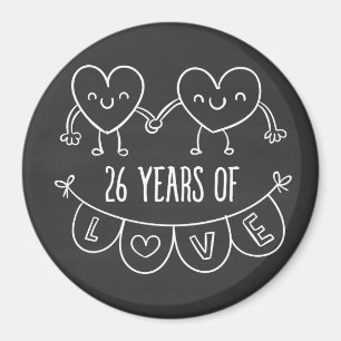 Imã Corações Gift Chalk, 26 anos